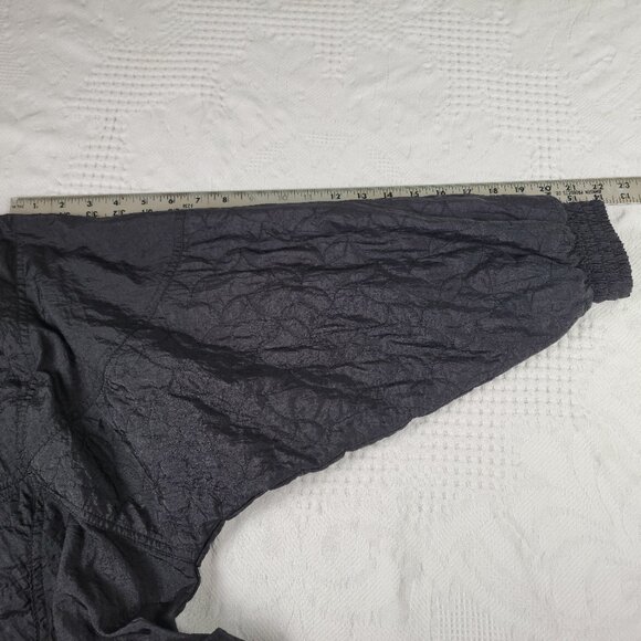 Vtg Milano Sport jacket quilted zip up dolman sleeves elastic waist cuffs size L - Picture 6 of 11